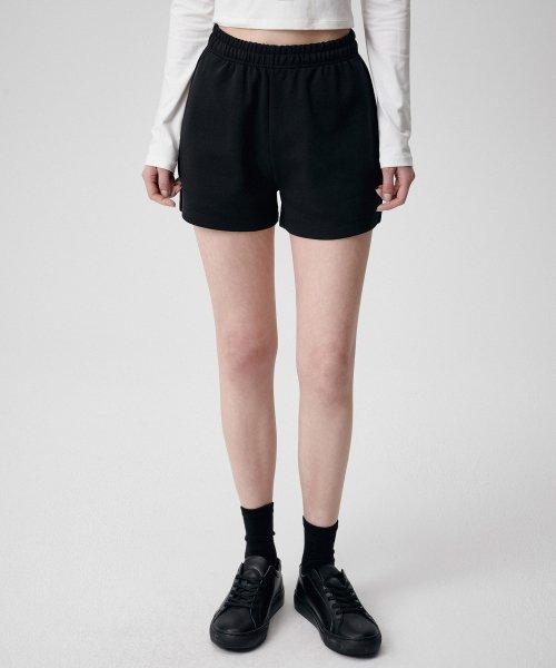 무신사 스탠다드 우먼(MUSINSA STANDARD WOMAN)  우먼즈 더블 니트 스웨트 쇼츠 [블랙] - 사이즈 & 후기 | 무신사