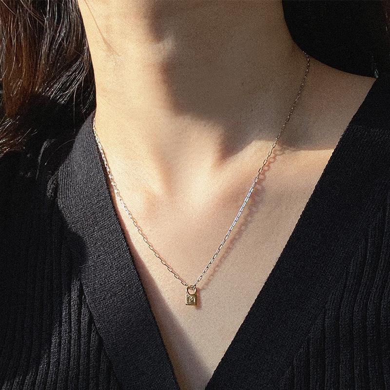 [아몬즈 단독] 자물쇠목걸이 (silver 925)