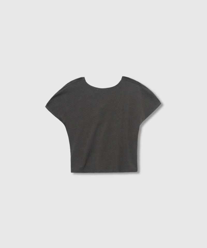 Easy soft ribbon tee (Charcoal)