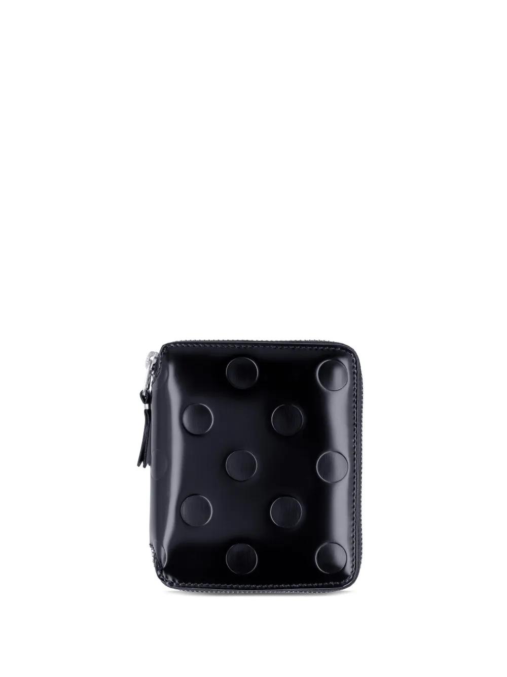 Comme Des Garçons Wallet 도트 디테일 지퍼 지갑 | 블랙 | FARFETCH KR