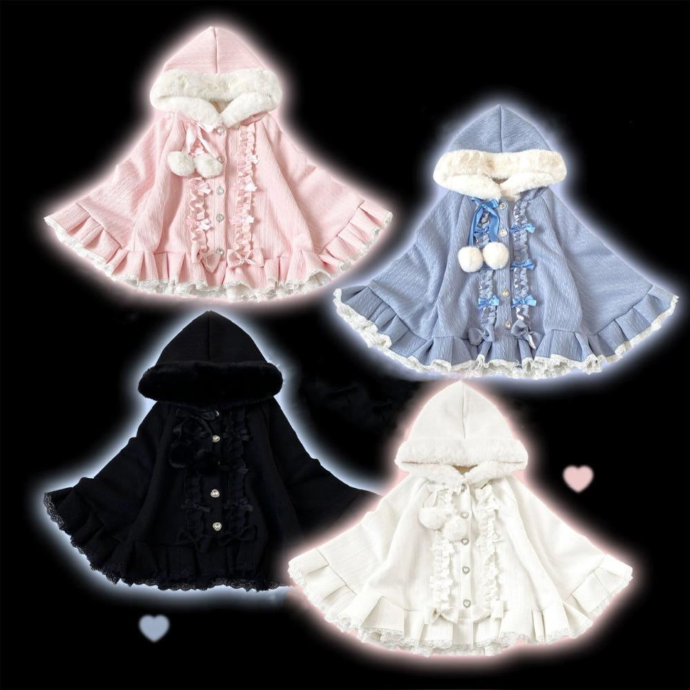 스위트 레이스 케이프 코트 (4color)