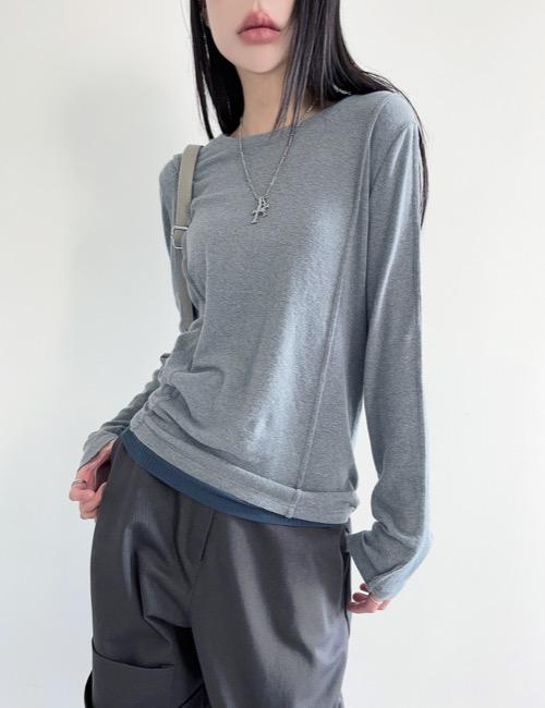 wool natural cutting loose tee