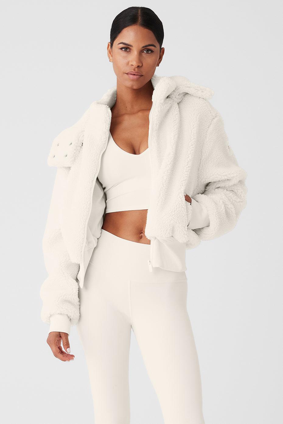 Foxy Sherpa Jacket - Ivory - Ivory / XS