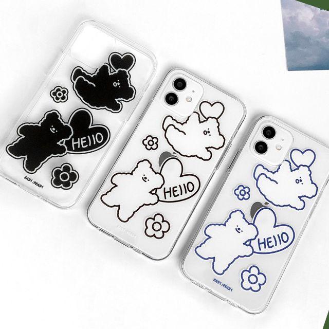 [젤리케이스 헬로베어]아이폰5 6 7 8 x xs xr 갤럭시 노트 s 9 10 20 21 플러스 fe a10e a6 30 42 50 51 90 71 lg 벨벳 v40 g q