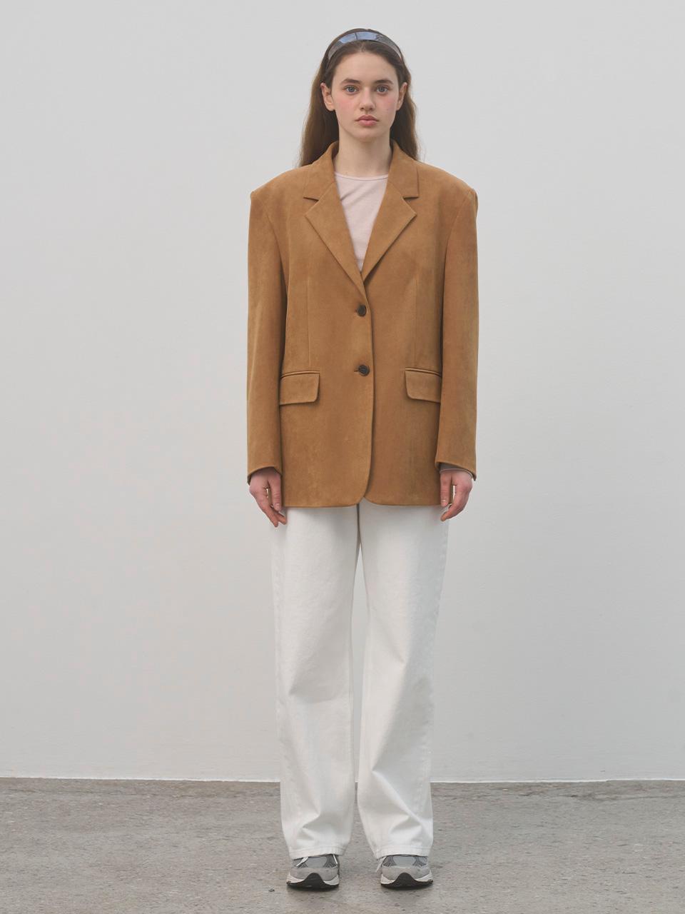 CLASSIC SUEDE JACKET - CAMEL