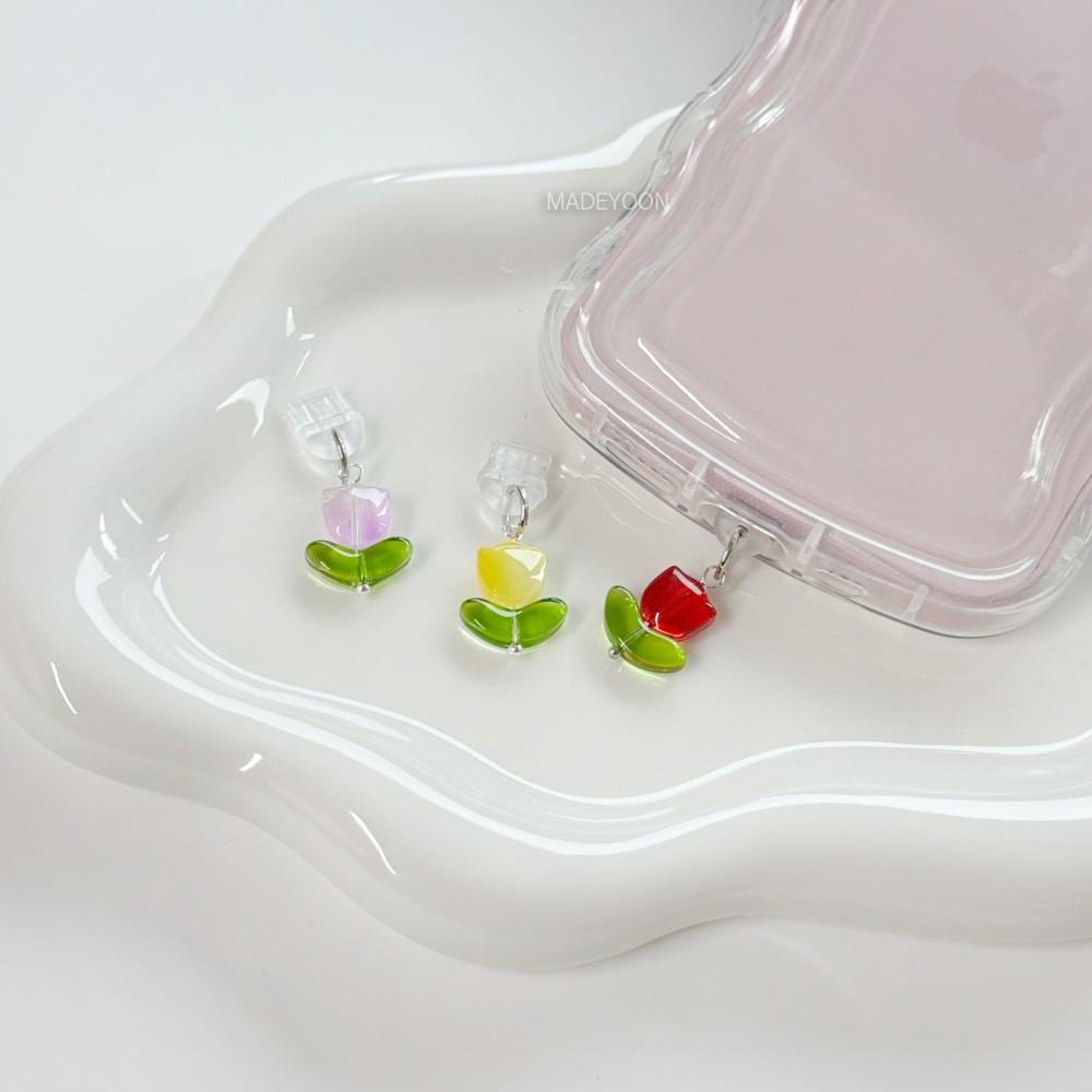 미니 튤립 충전 단자 먼지방지 폰마개 8핀 C타입 메이드윤