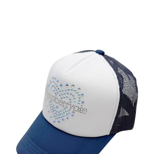 (navy) heart logo mesh cap