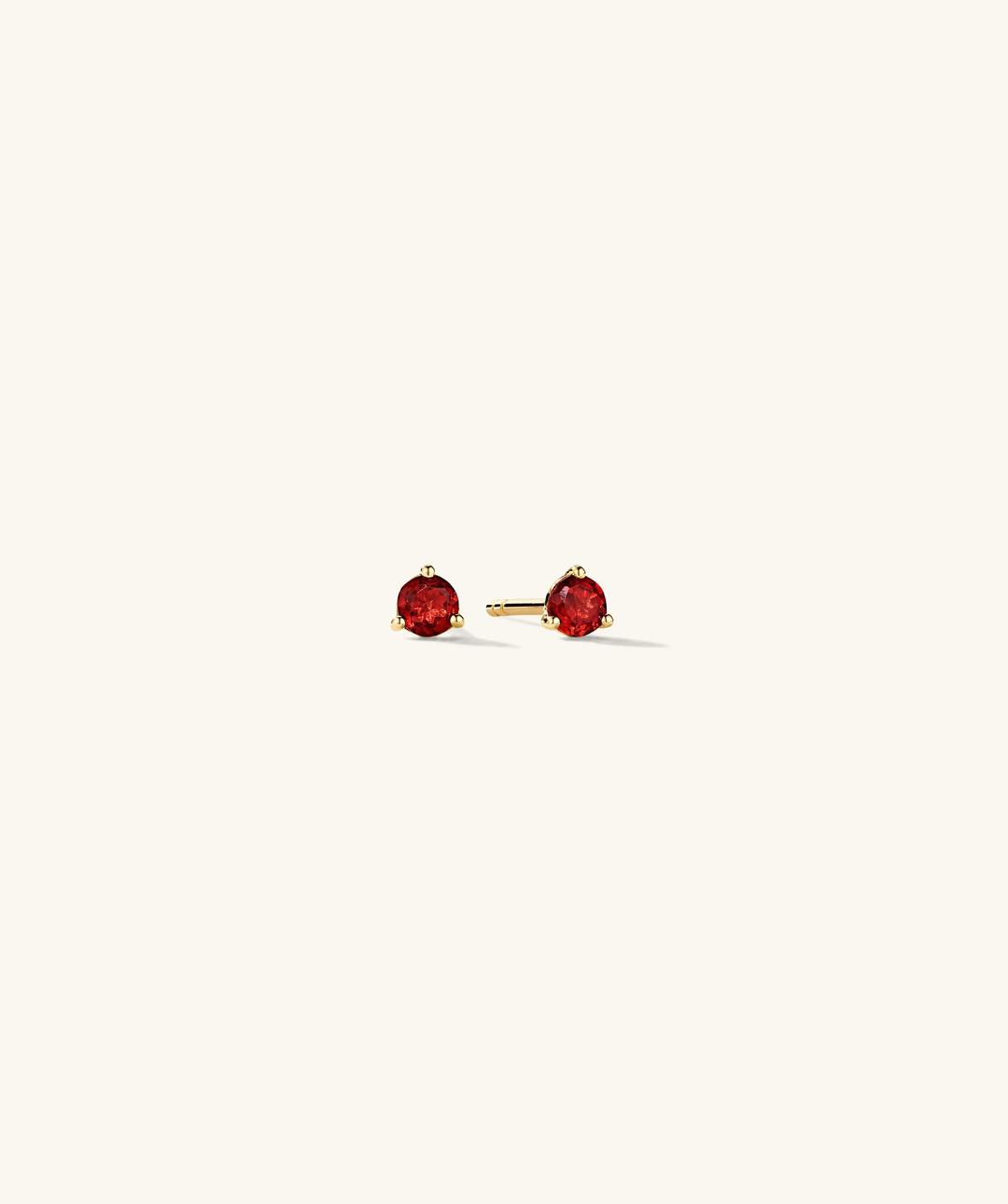14k Yellow Gold / Garnet