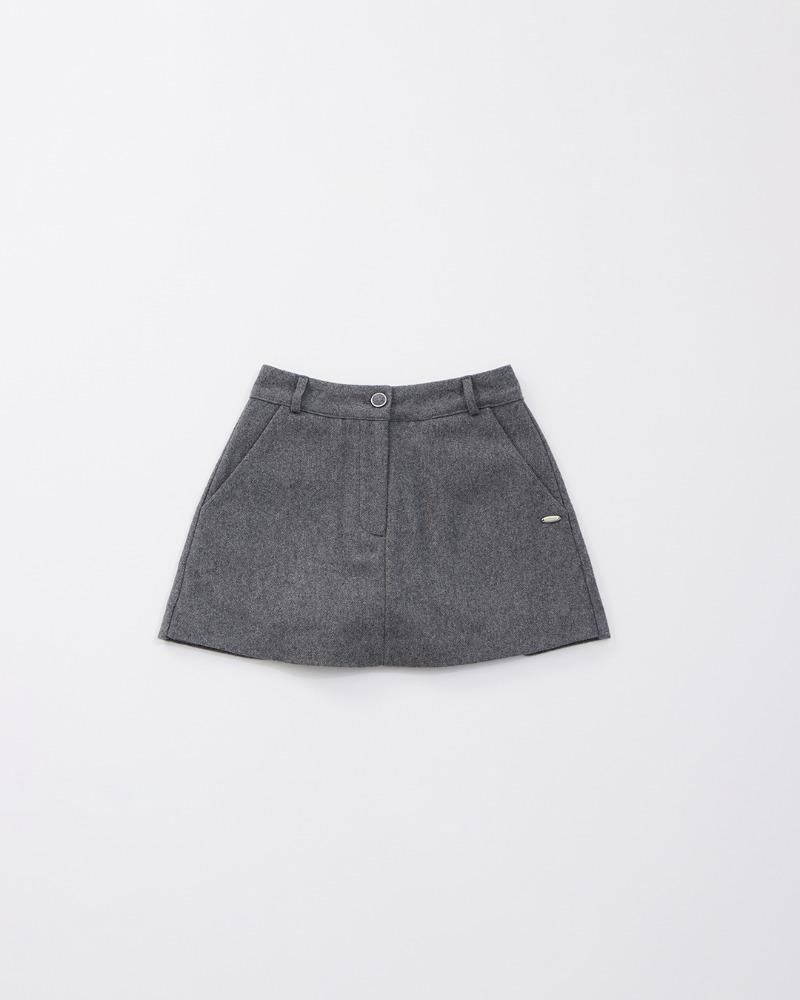 Wool Skirt Pants (charcoal)