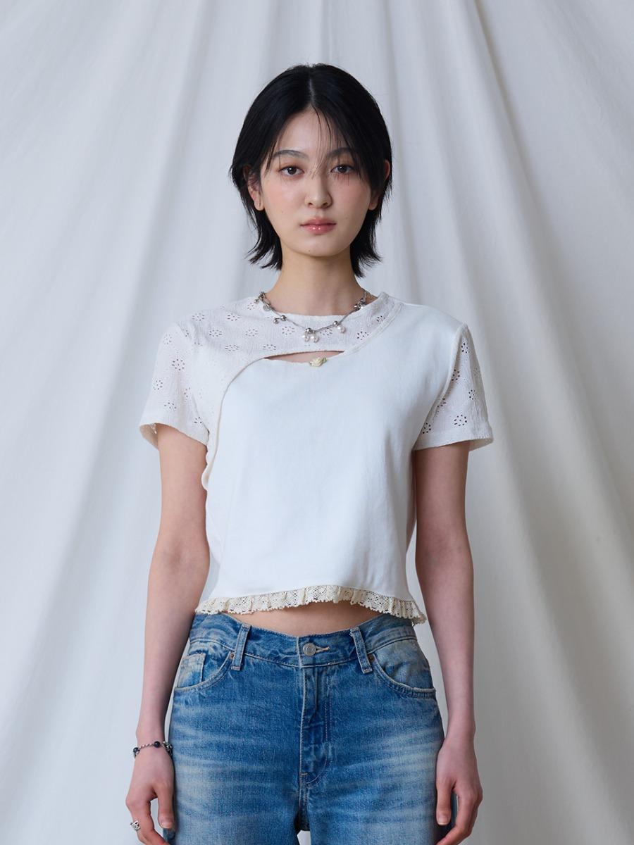 L17 LACE TOP(WHITE)
