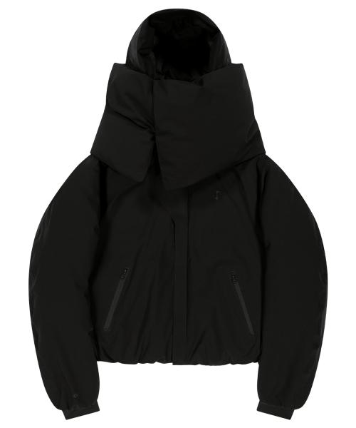 Detachable Muffler Down Jacket / Black