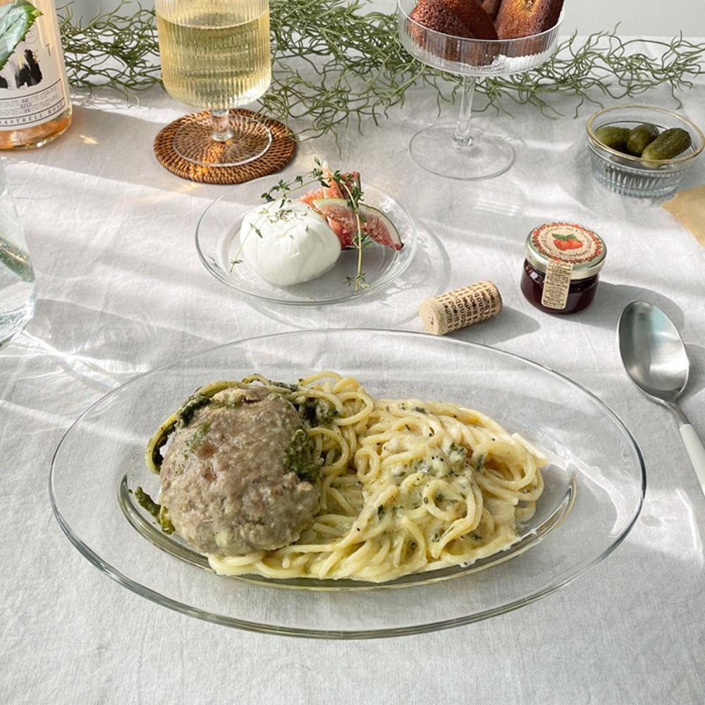 듀라렉스 유리접시 타원접시 오벌플레이트