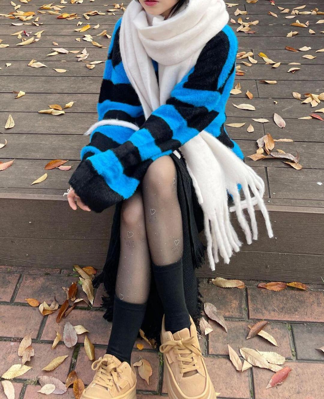 앙고라 뽀들 롱 슬리브 긴팔 니트