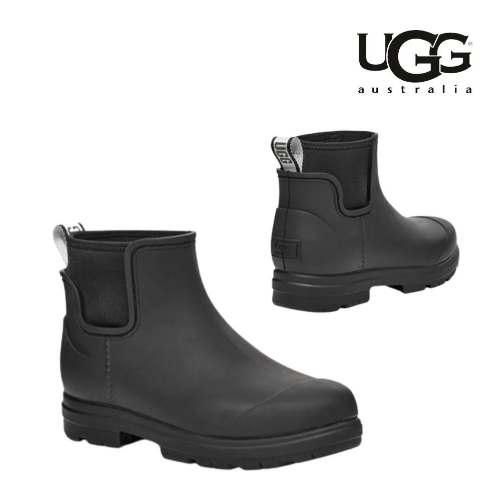 어그 UGG 여성용 드롭랫 방수 장화 레인 부츠 블랙