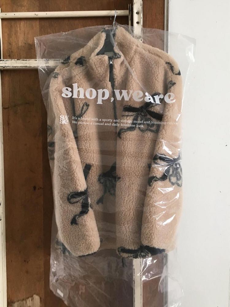 위아 리본 후리스 베이지 1color