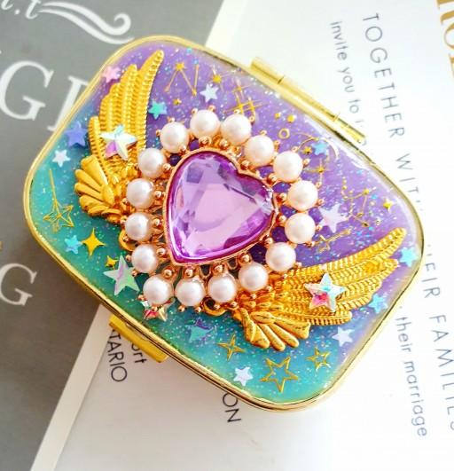 파스텔 마법소녀 페어리 포근한 봄 골드 레진 케이스