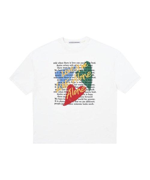 [mdbm] Love is alone t-shirt in white