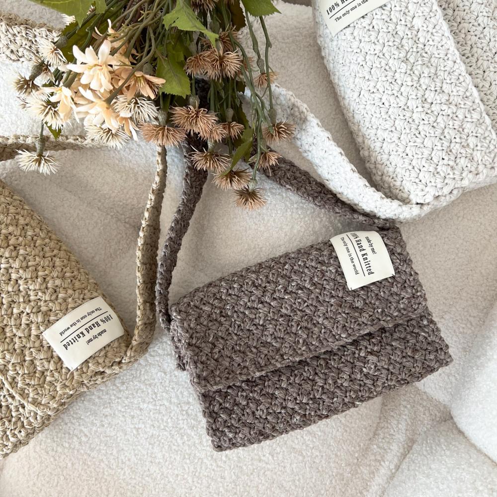 DIY 잉카 베이직 크로스백 코바늘 가방 뜨기 손뜨개 핸드메이드 만들기 키트 털몽치 패키지