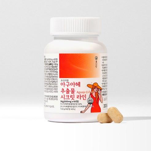 휴나인 프리미엄 아마존 페루 여성의 아구아헤 열매 추출물 시크릿 라인, 60정, 1개