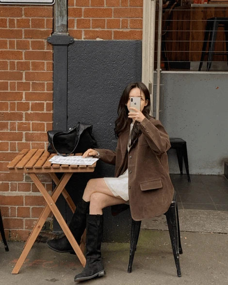 [블프특가50%/오늘출발🚚탄탄한핏/아우터주문1등]클래식 스웨이드자켓 1color  데일리룩/러블리/스웨이드자켓/오버핏자켓/간절기아우터/간절기자켓/가을자켓/클래식자켓