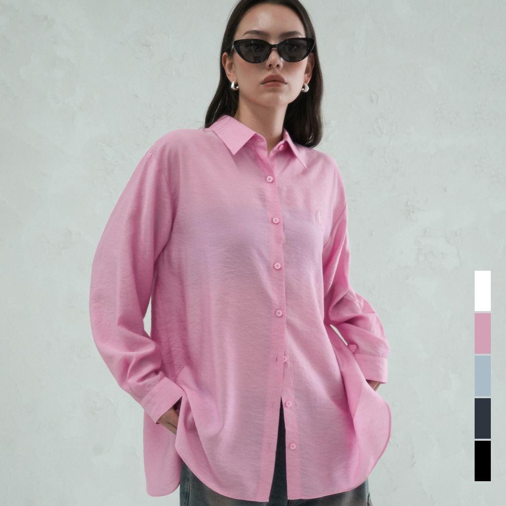 Minou Back Slit Shirt - 5COL