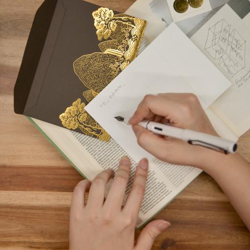 [거래처선물/편지]일월오봉도 병풍 엽서