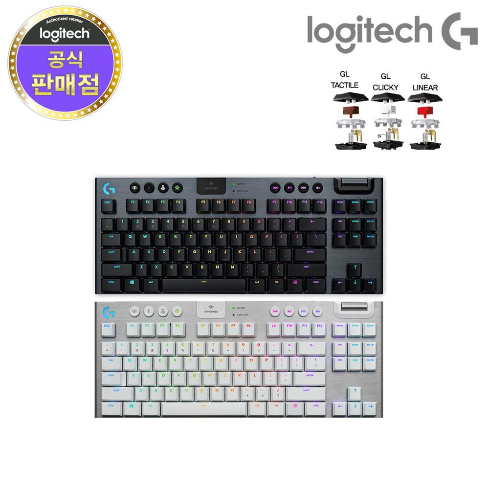 로지텍코리아 로지텍G G913 텐키리스 무선 게이밍 키보드(블랙/화이트)