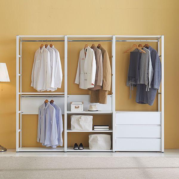 그리드2 철제 드레스룸 시스템장 2560 (8옷장+8긴옷장+8서랍장)