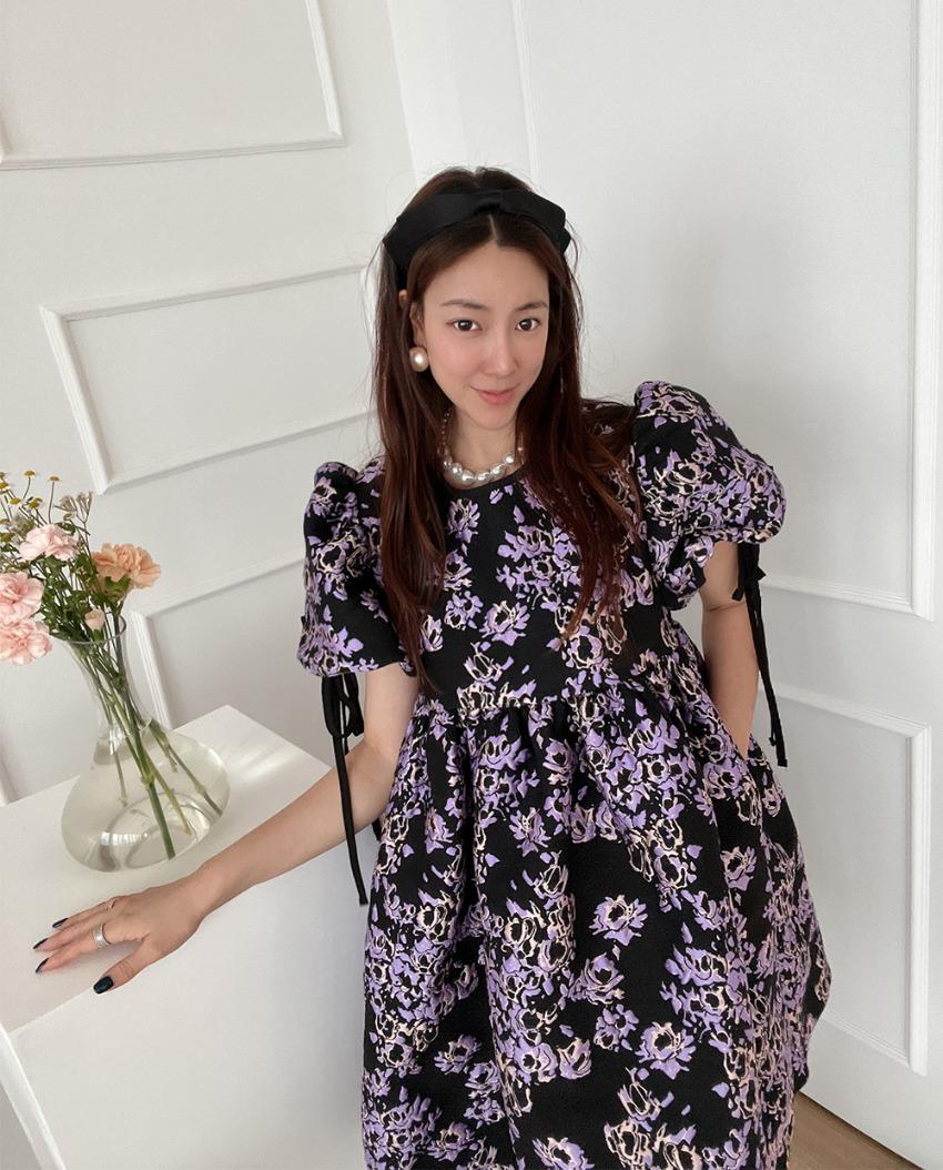 Garnier puff mini dress