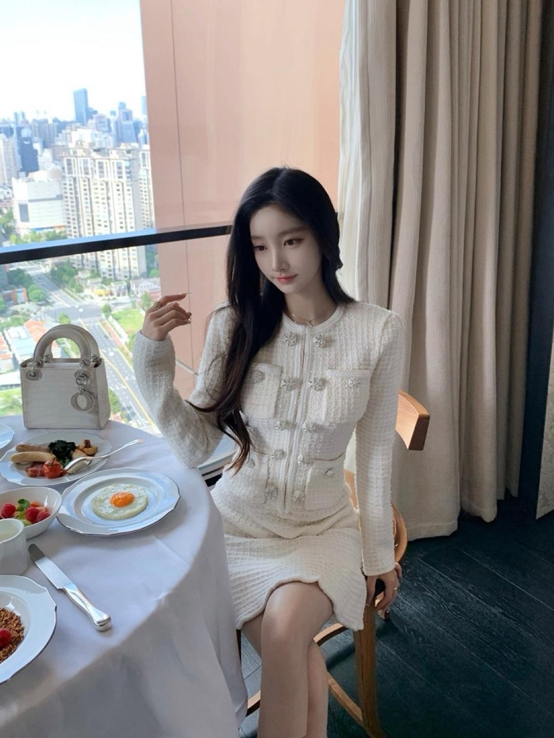 포트레이 블랑 와플 원피스