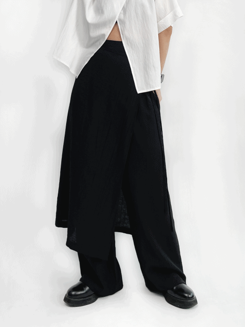 썸머 랩 스커트 슬랙스