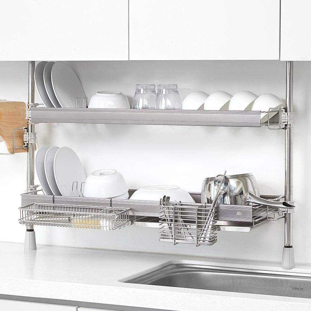 JBJ 기둥식 스타일 컬러 1단 2단 식기건조대 (800,1200)