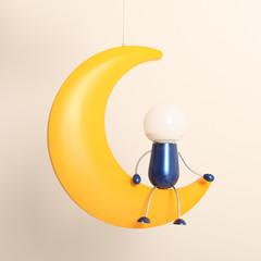 Massive 'Man in the Moon' ceiling Lamp