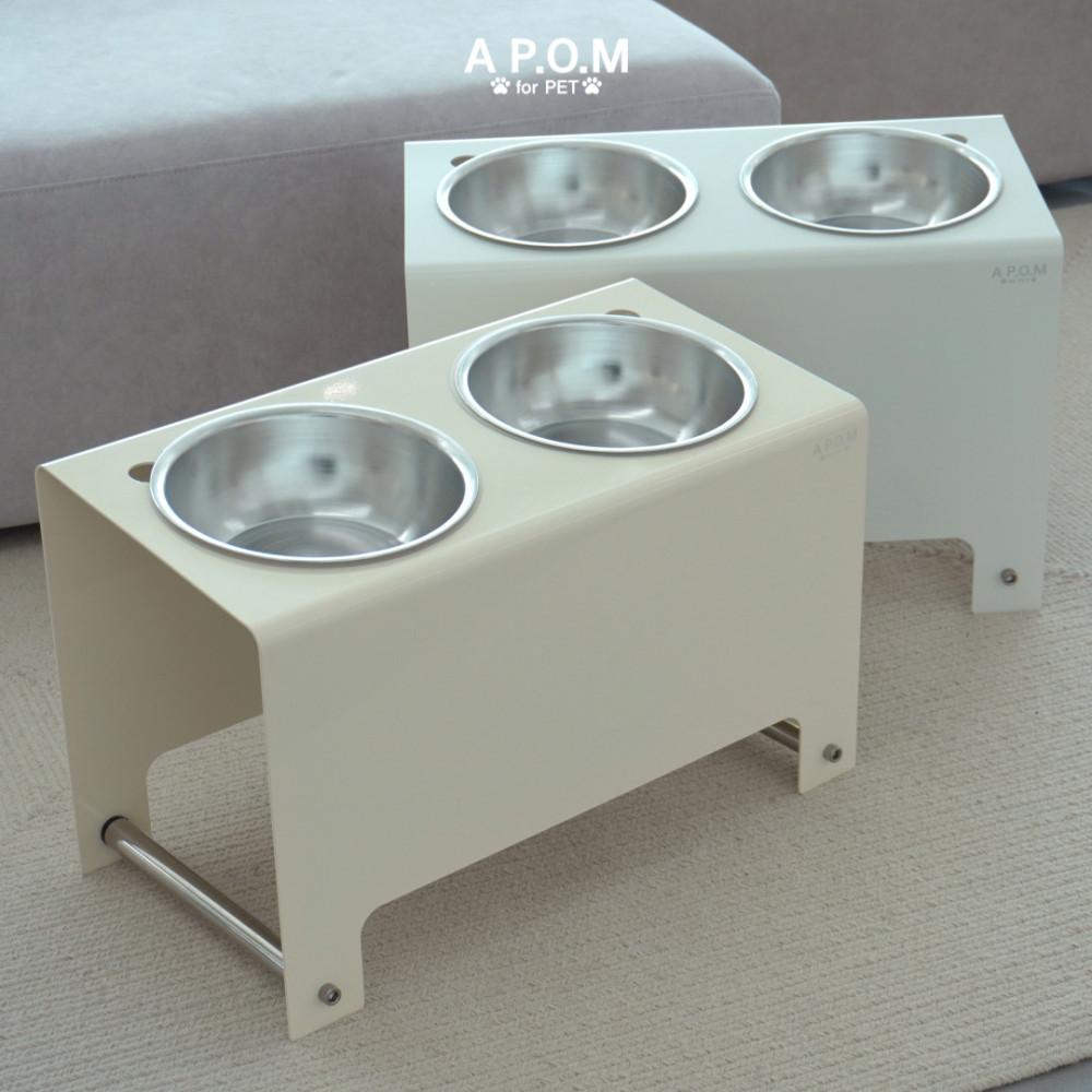 어폼포펫 BIG 모던 펫테이블 대형견 2구식기 스테인리스 강아지밥그릇 중대형견 국내제조 국산