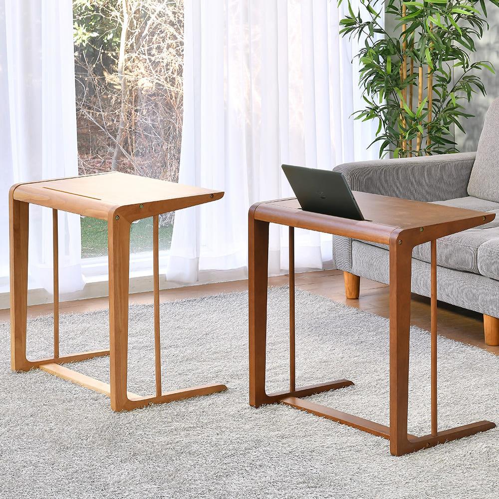 하이목스 라인 원목사이드테이블 신형 내추럴 보조 노트북 침대 소파 이동식 협탁 책상