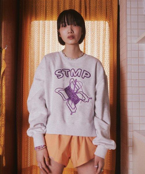 SIGNATURE NEEDLE SWEATSHIRT_LIGHT GRAY