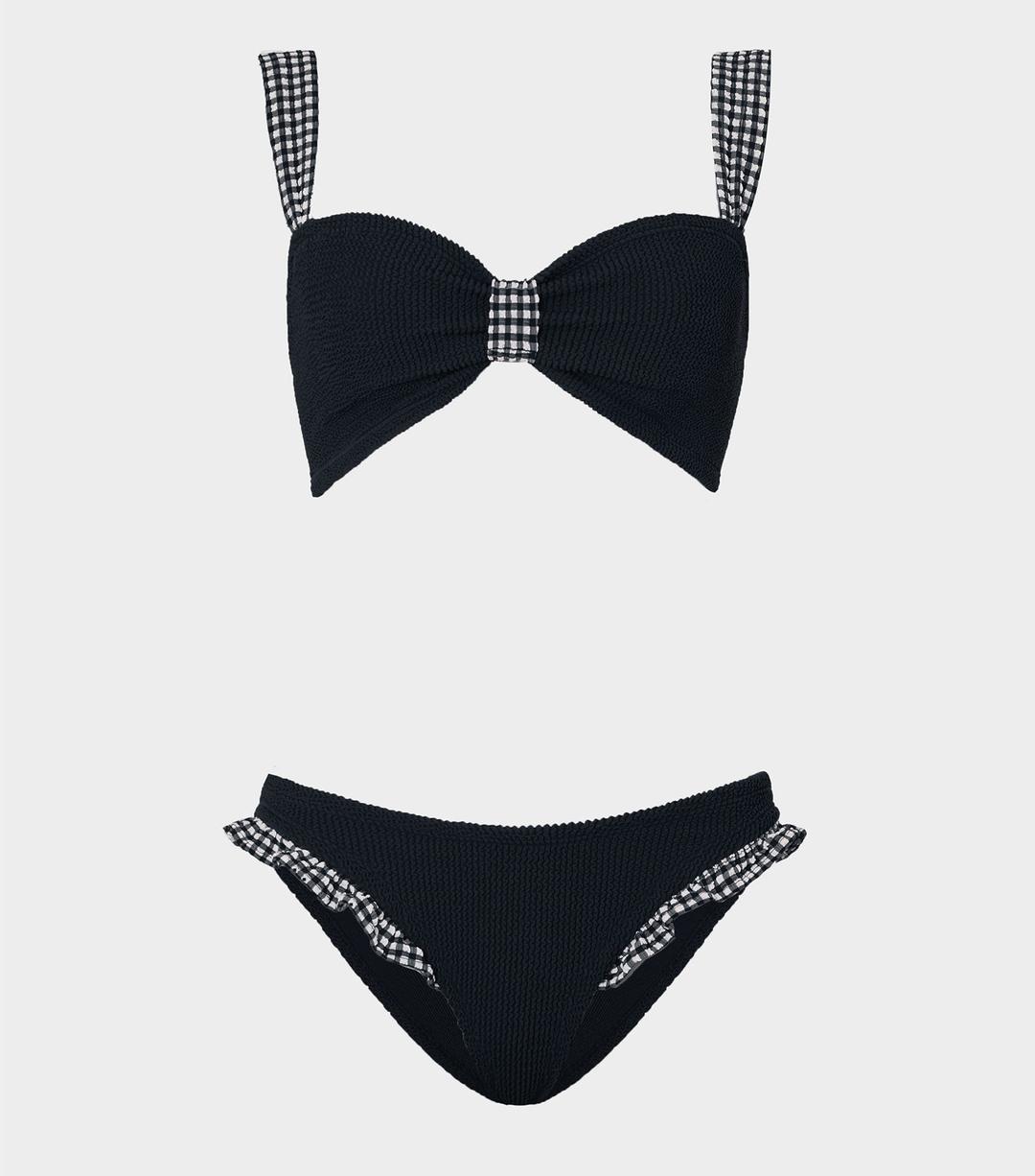 Loretta Bikini - Black Gingham - Black Gingham / One size