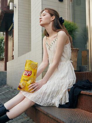 [단독] LACE SLIP MINI DRESS_IVORY