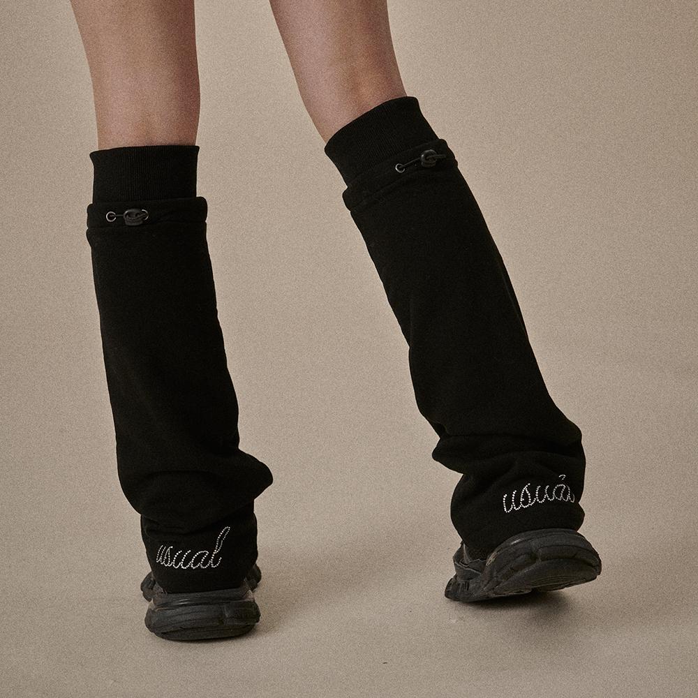 Drawstring Cotton Leg Warmers