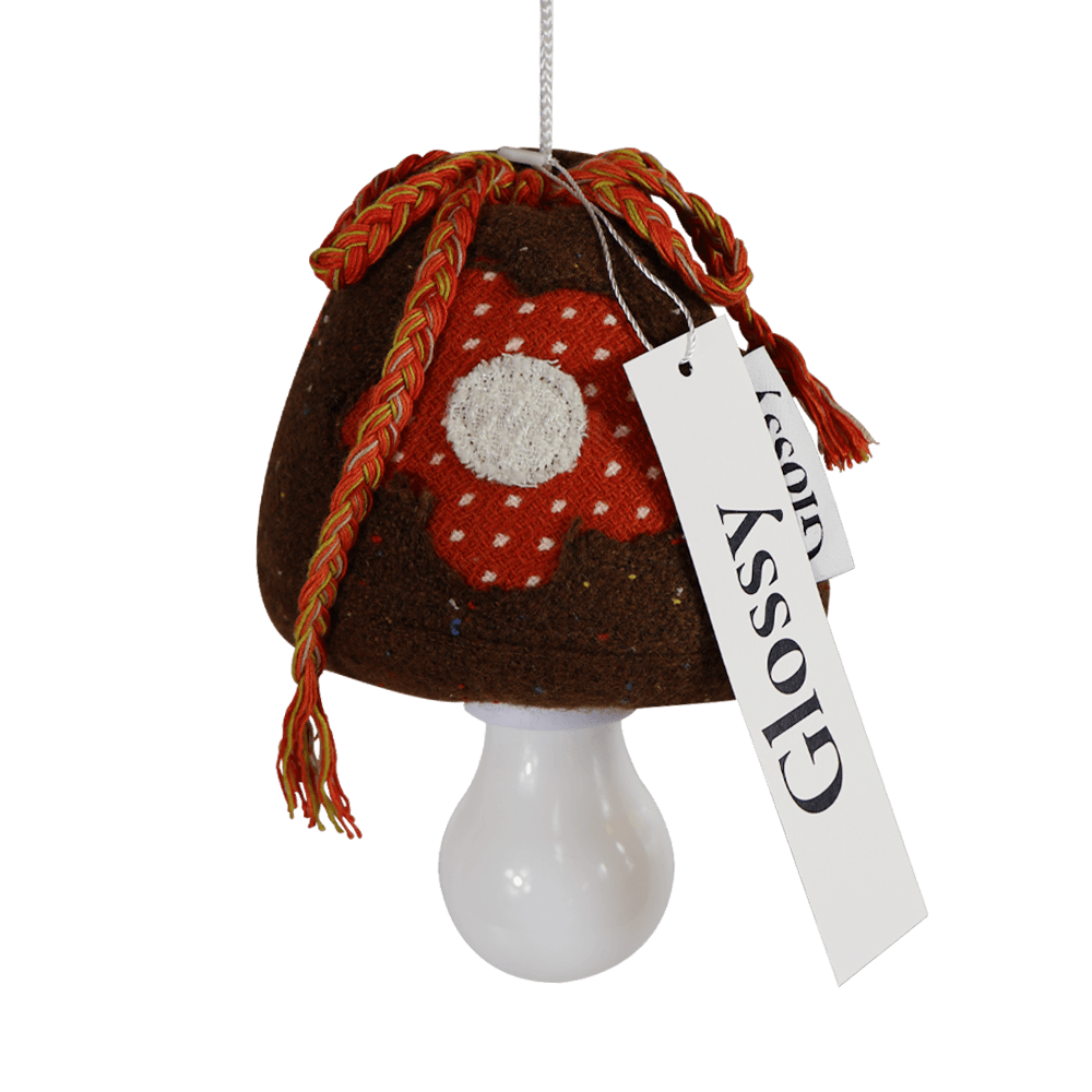 Grandma knit mushroom lamp(brown)