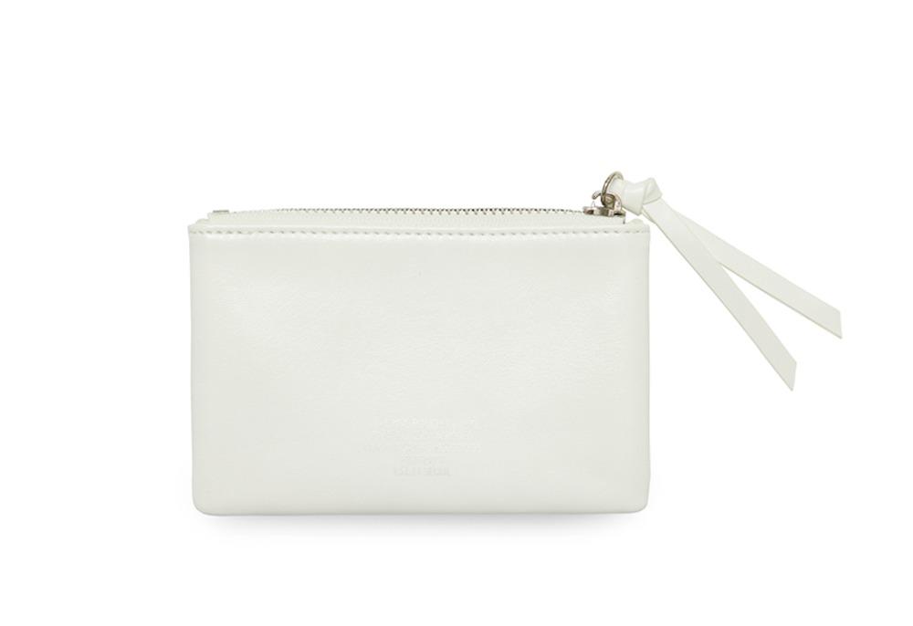 pouch wallet(소가죽파우치월렛) - 화이트