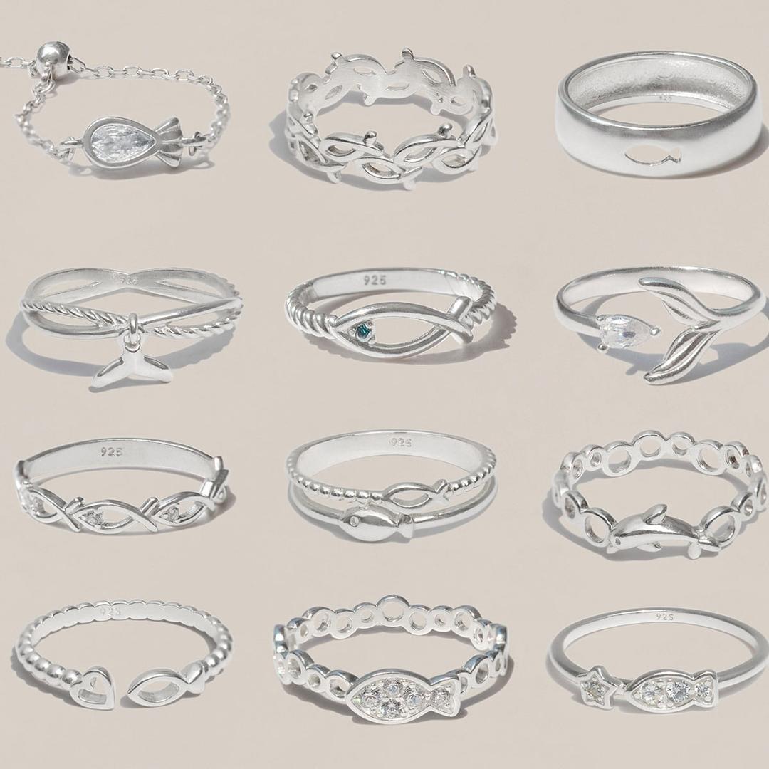 물고기 은반지 925 실버링 돌고래 불교 순은 애끼 반지