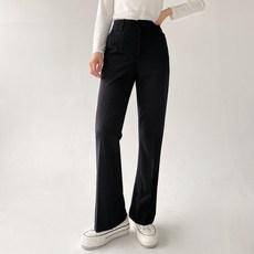 플랜데이 여성용 하이웨스트 투버튼 부츠컷 슬랙스 숏