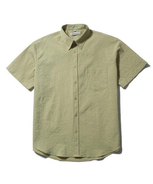 리조트 링클 반팔 셔츠 [올리브]