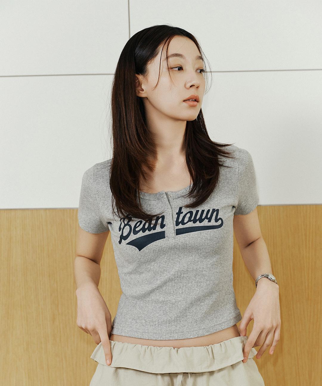 스파오 BEANTOWN 헨리넥 반팔티_SPRPG24G53
