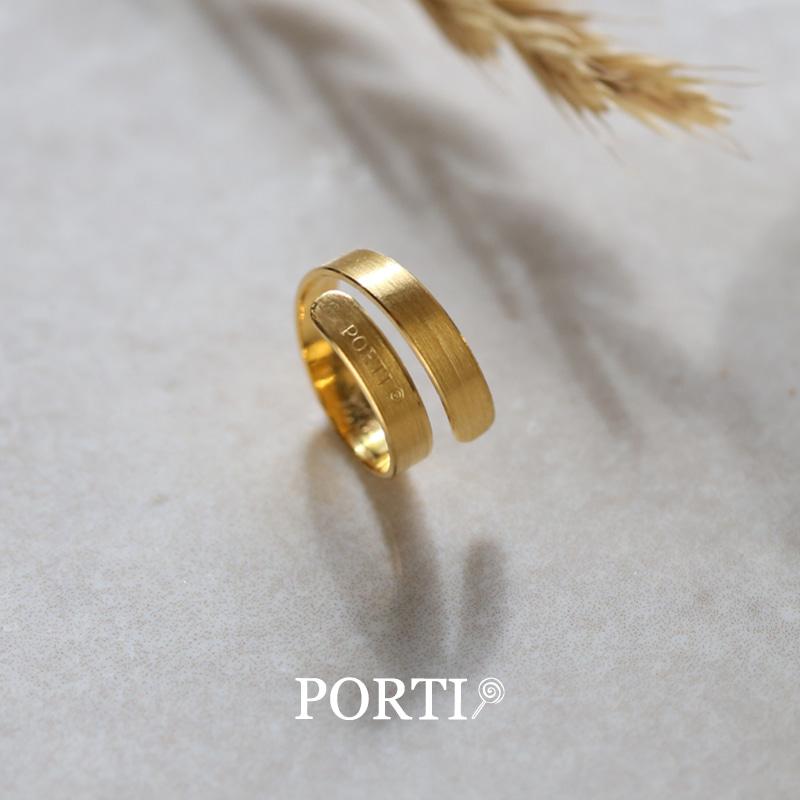 [뽀르띠] 1.875g 탯줄(I) 순금 돌반지