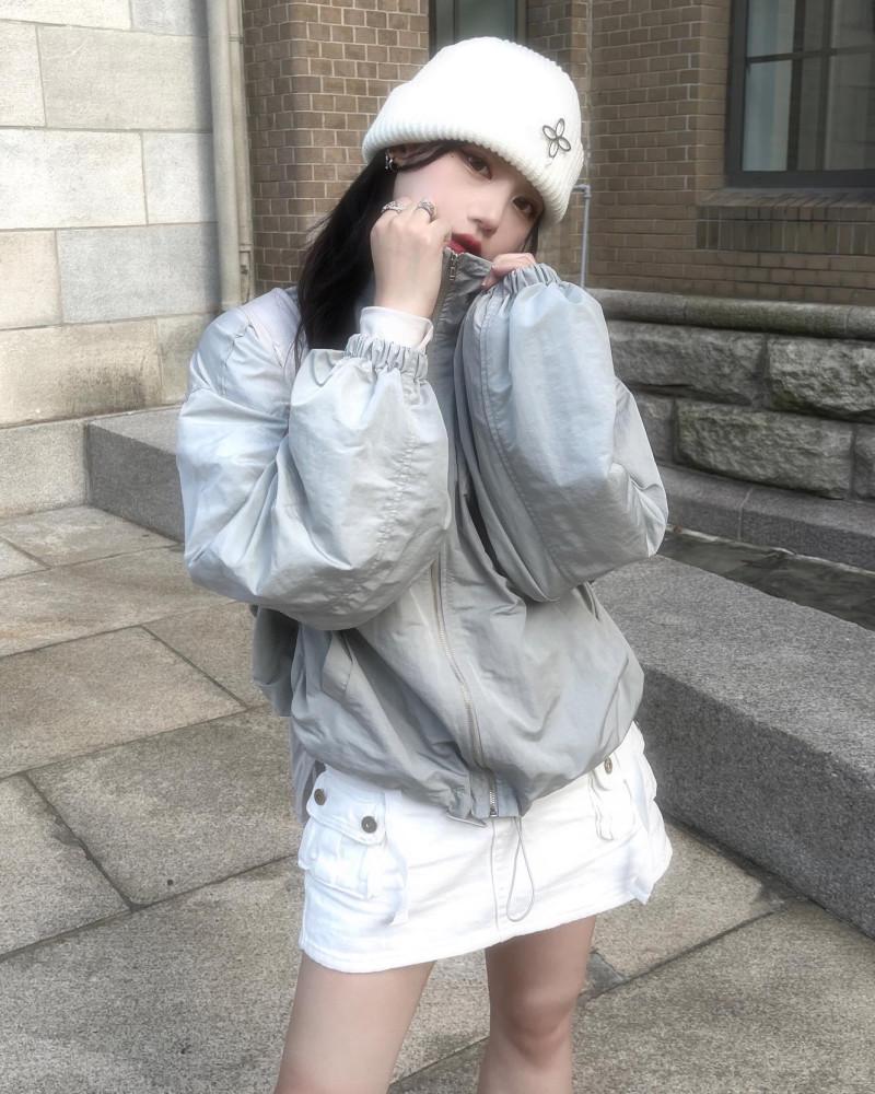 [히니츠키] 베이직 스트링 윈드 점퍼 (3color)