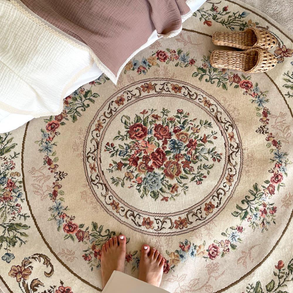 페이퍼가든 페르시안 원형 S 90cm 러그 카페트 거실 인테리어