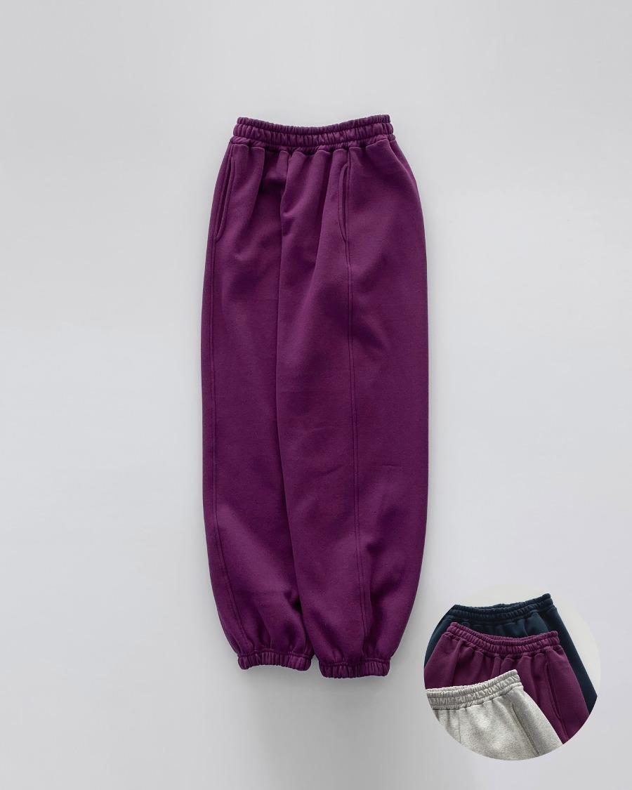 레제 기모 와이드 스웨트 팬츠