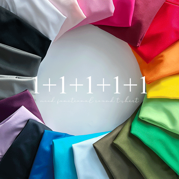 (1+1+1+1+1)[남녀공용] 니드 기능성 라운드 반팔 티셔츠